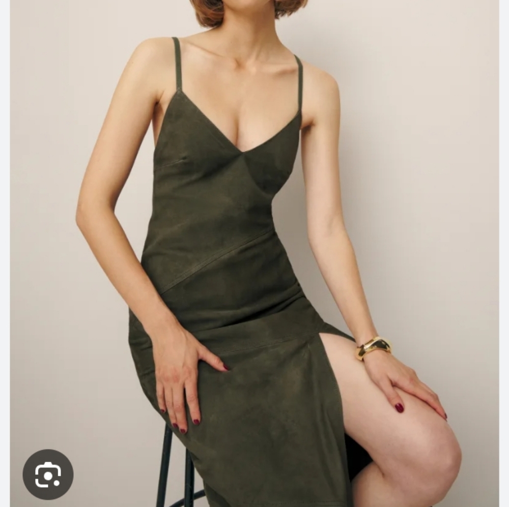 Reformation Leather Midi Dress